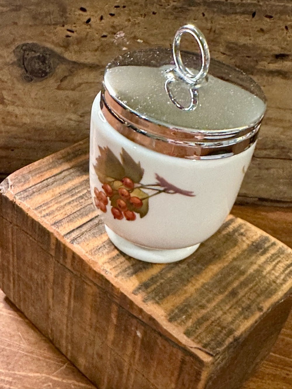 Royal Worcester Egg Coddler Base Fruit Jam Pot With Lid England